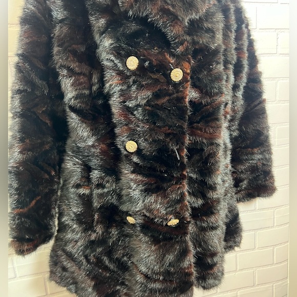 CHRISTOS A. MITSAKOS Brown Teddy Jacket with Plush Material and Vintage/size S - Picture 8 of 14
